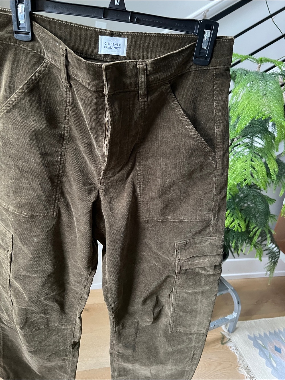 Citizens Of Humanity Size 28 ✨ Marcelle Corduroy Cargo Trousers- Dark Green